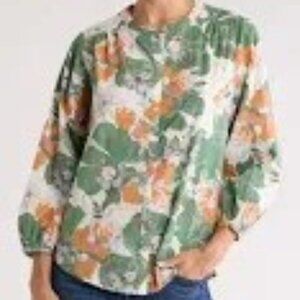 New Lucky Brand Women's Print Cotton Button-Up Shirt P1676